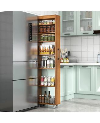 7-Tier Multi-Functional Pull-Out Storage Shelf for Narrow Spaces