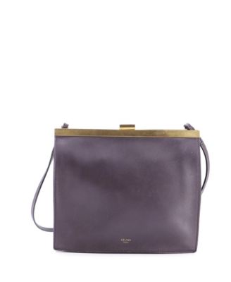 Mini Clasp Crossbody Bag Leather
