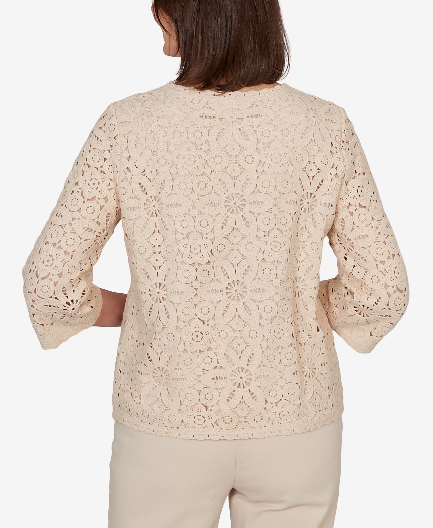 Women's Camden Market Floral Crochet Lined Knit Top