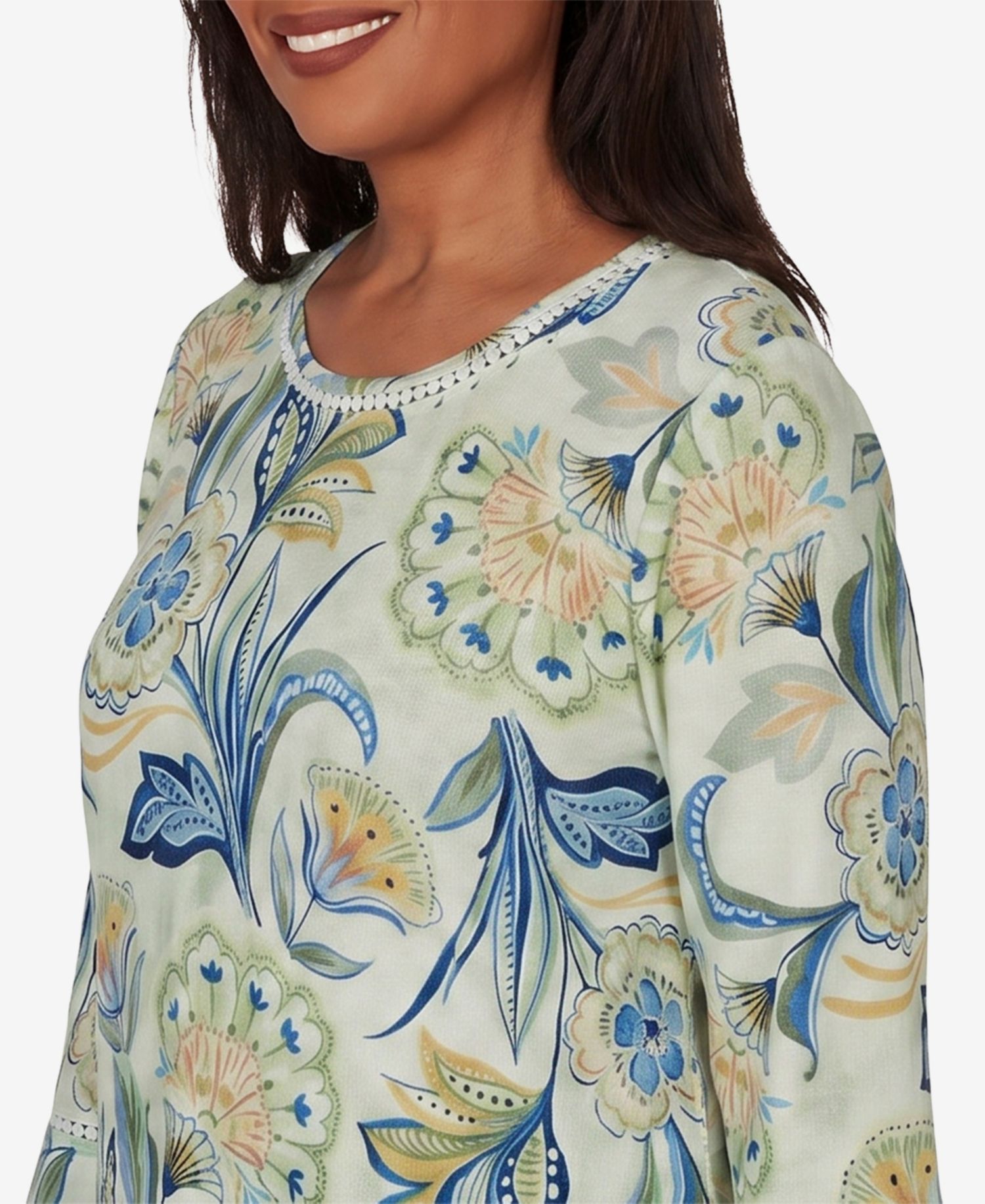 Women's Bold Meadow Floral Knit Top