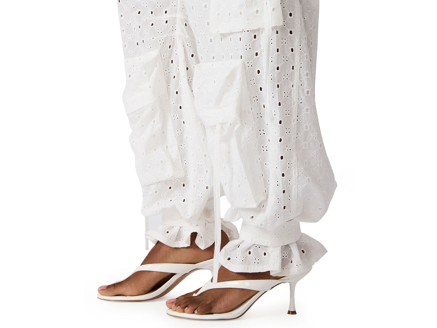 Женские брюки Steve Madden Eyelet Dou Pant, цвет: Белый — фото 4