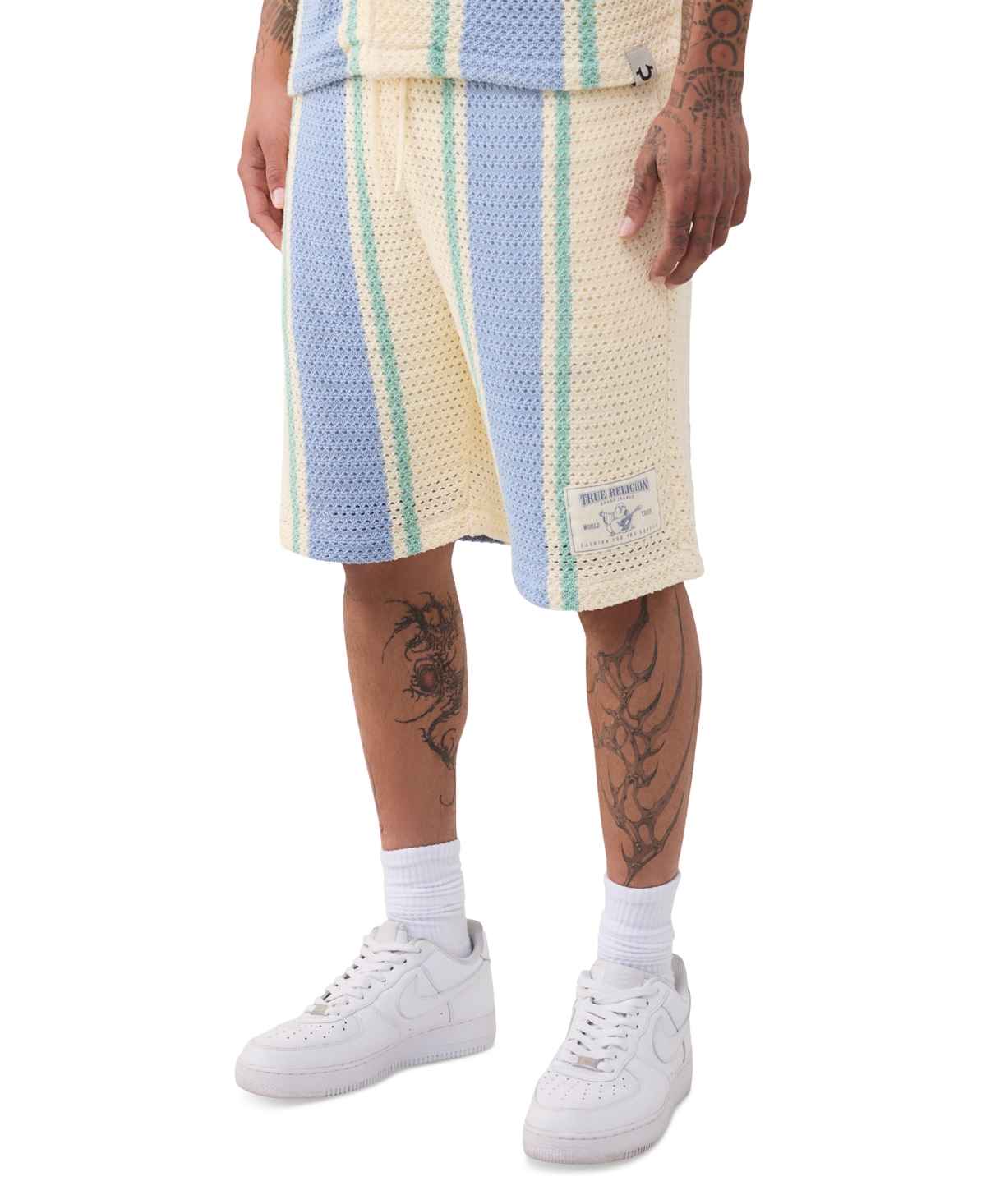 True Religion Men's Knit Stripe Short