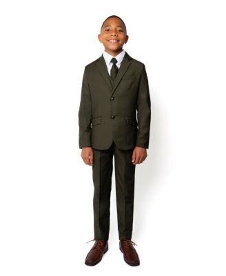 Little Boys and Big Boys 007 Slim Fit 5-Piece Shirt, Tie, Jacket, Vest and Pants Suit Set