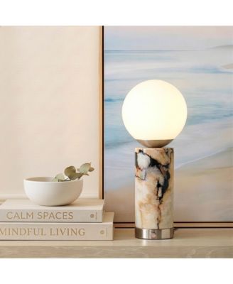 Aspen 14.5" Dimmable LED Marble Table Lamp with Charging USB Port