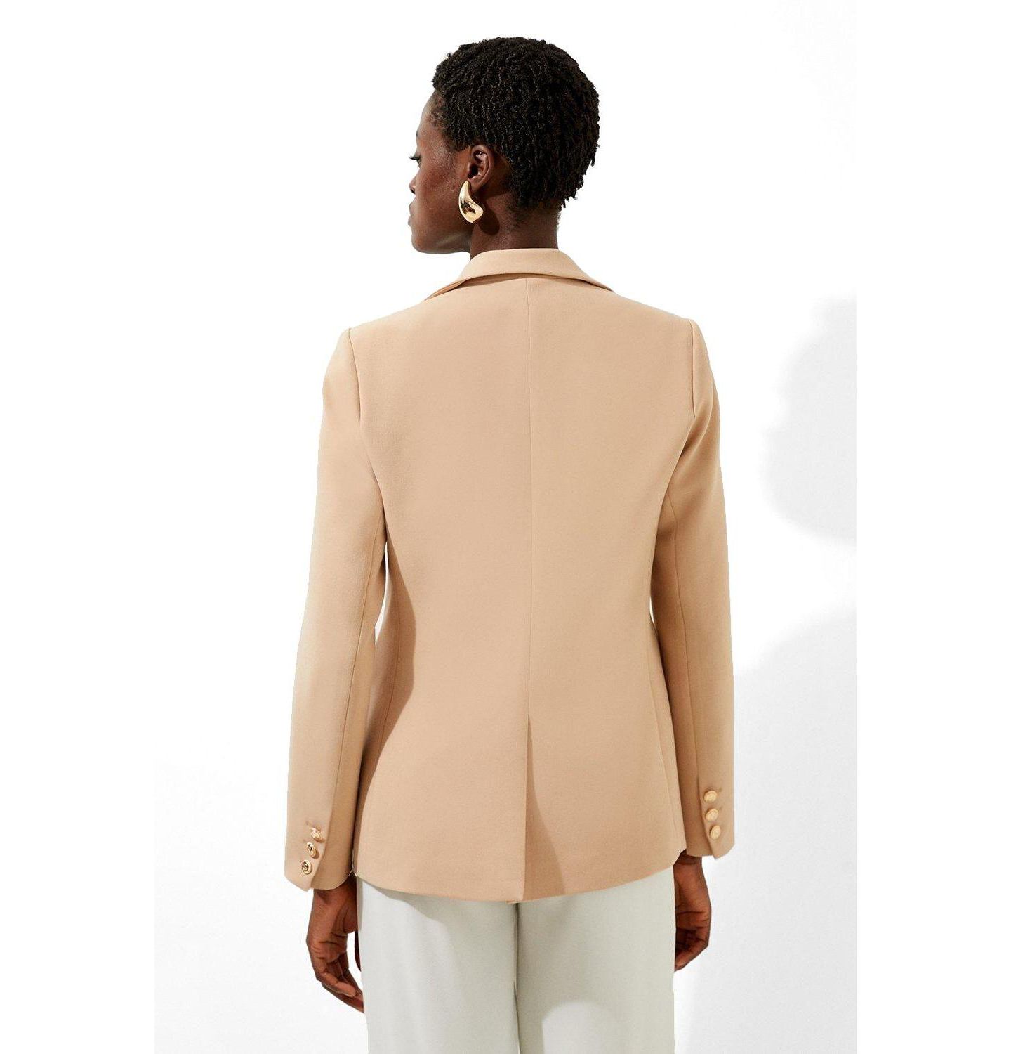 Женский пиджак Karen Millen Tailored Single Breasted Blazer, цвет: Верблюжий — фото 3