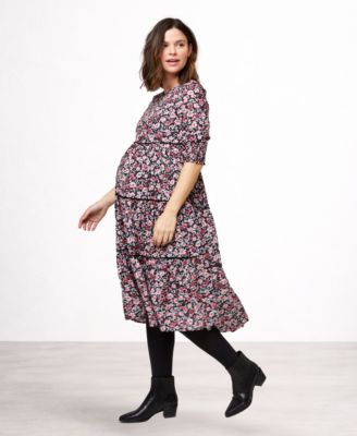fall nursing dresses Hatch Collection Maternity The Softest Rib Nursing Friendly Dress main image 1