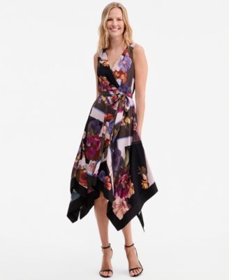 Women's Printed Handkerchief-Hem Dress