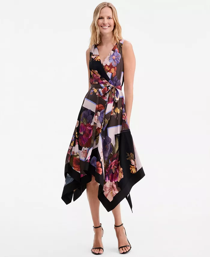 Women's Printed Handkerchief-Hem Dress
