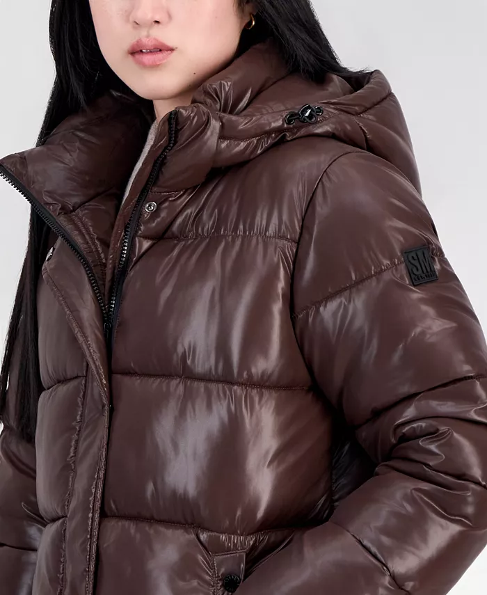 Women's Hooded Short Quilted Puffer Coat - thumbnail 10