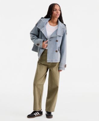 Women's Short Hooded Trench Coat