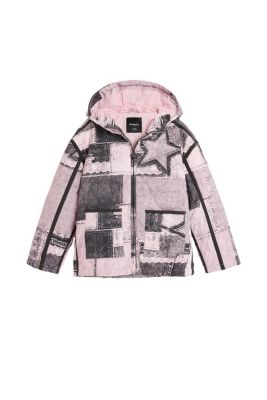 Girls's Collage hooded jacket