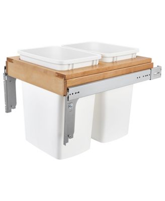 Double Pullout Top Mount Trash Can, 35 qt., 4WCTM-21DM2-495-FL