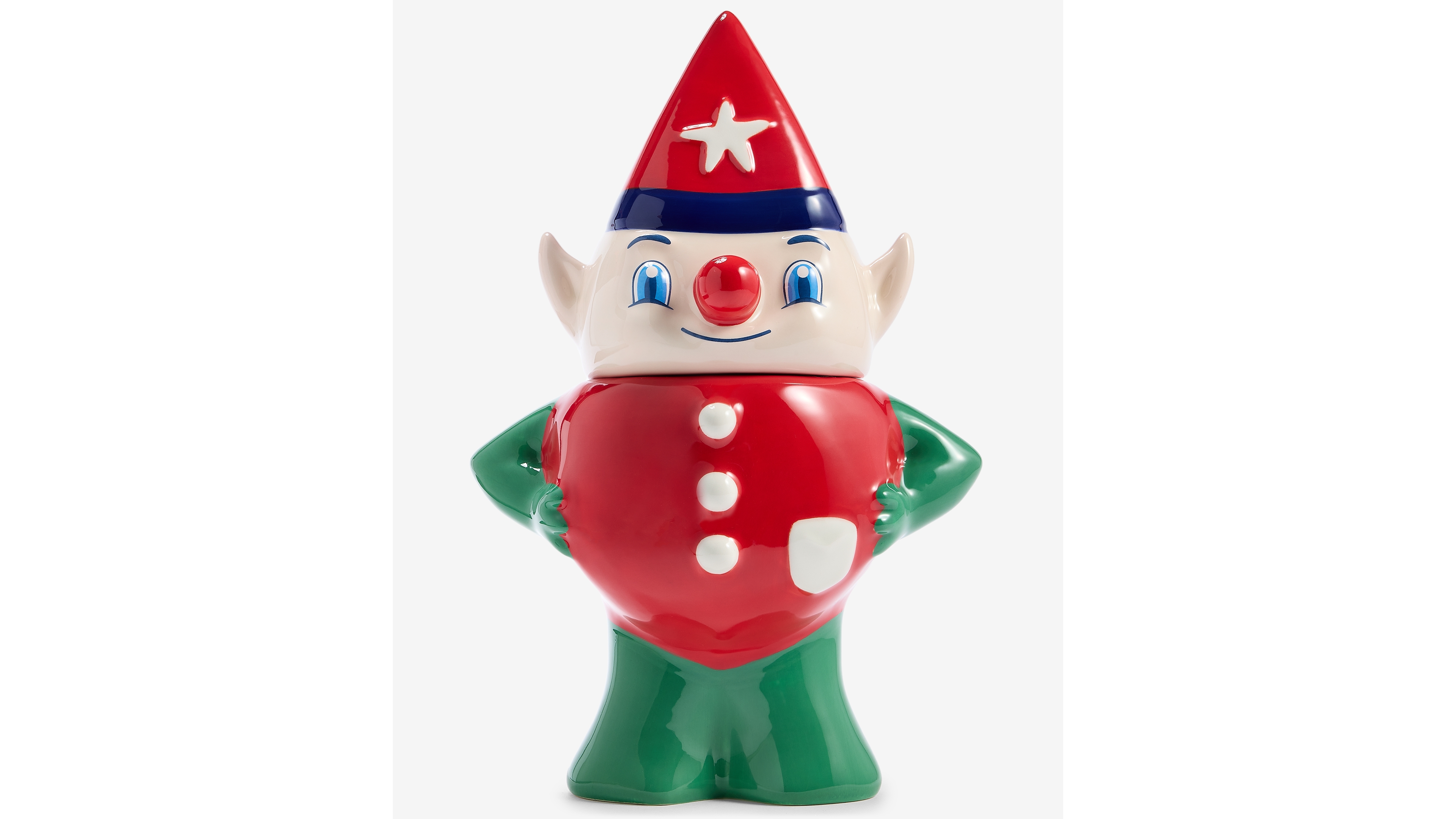 Macy's 100th Thanksgiving Day Parade Ceramic Figural Elf Cookie Jar, Macy's Exclusive