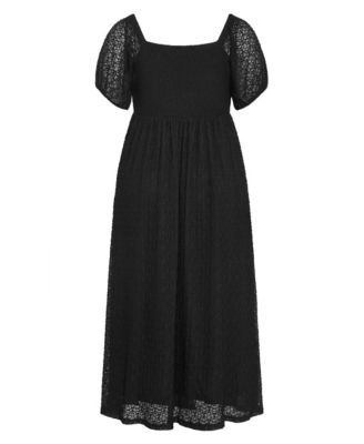 Women's Black Lace A-Line Dresses