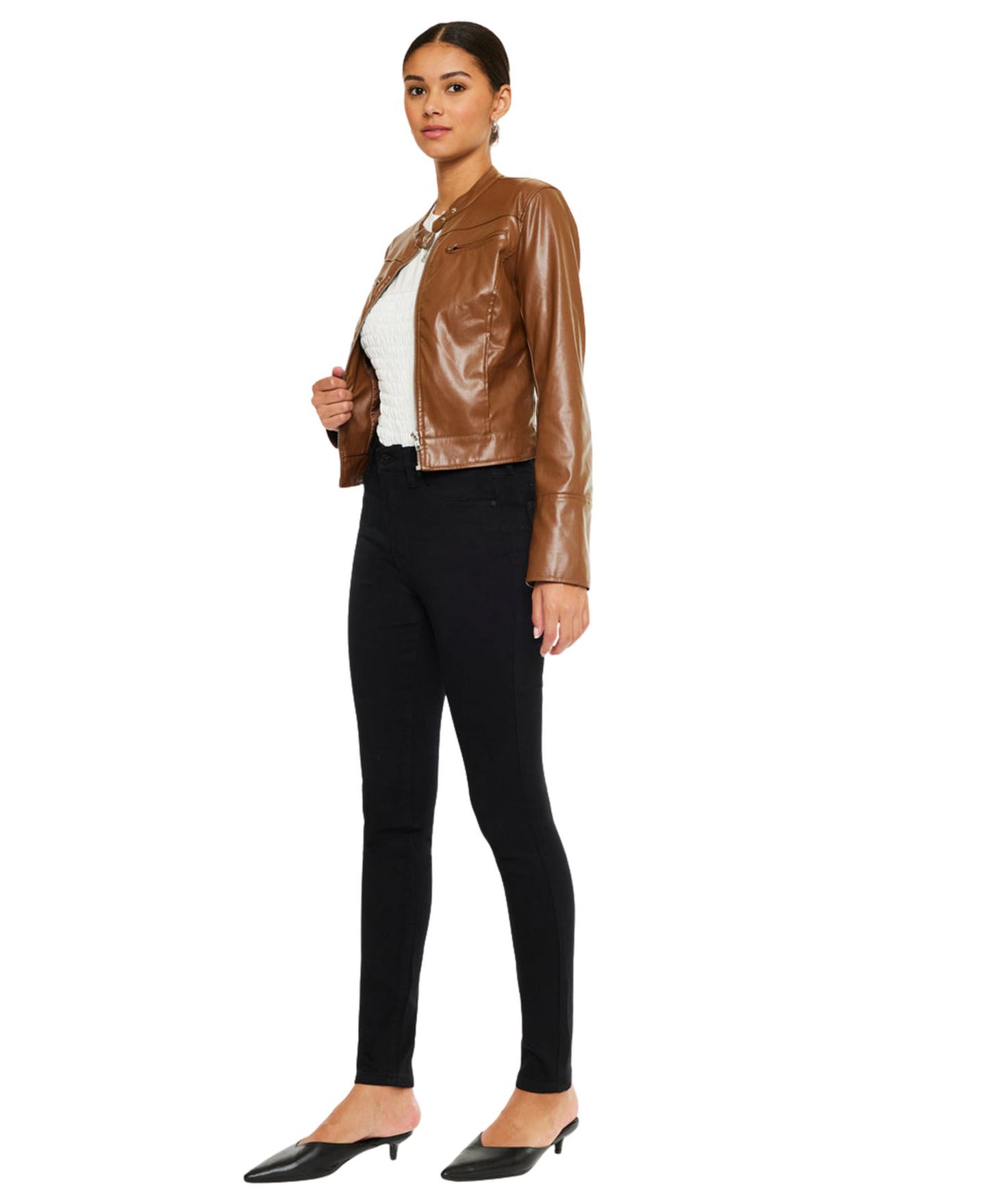 Женские джинсы KanCan Vanessa High Rise Super Skinny, цвет: Чёрный — фото 7