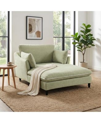 Modern 51.2" Chaise Lounge Sofa Bed with Pillows