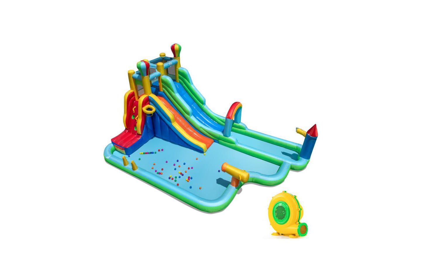 Детская игрушка Slickblue Kids Giant Bounce House Water Slide Park with 950W Blower, цвет: Разноцветный — фото 1