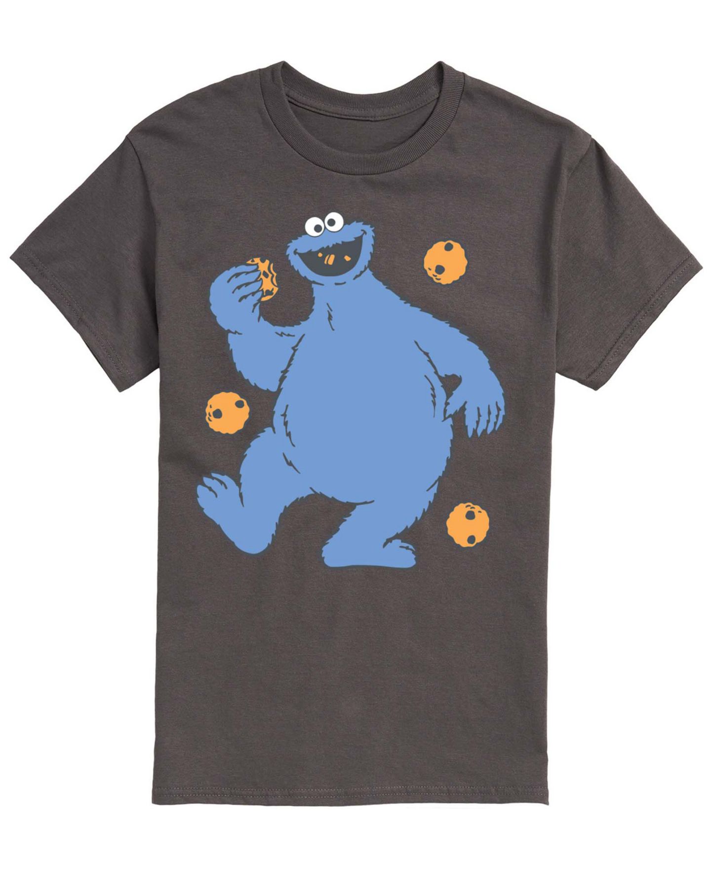 Мужская футболка AIRWAVES Sesame Street Cookie Monster Short-Sleeve Graphic, цвет: Угольный — фото 1