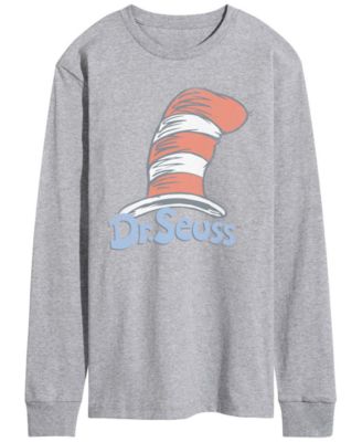Men's Dr. Seuss Logo Vintage Faded Long-Sleeve Graphic T-Shirt
