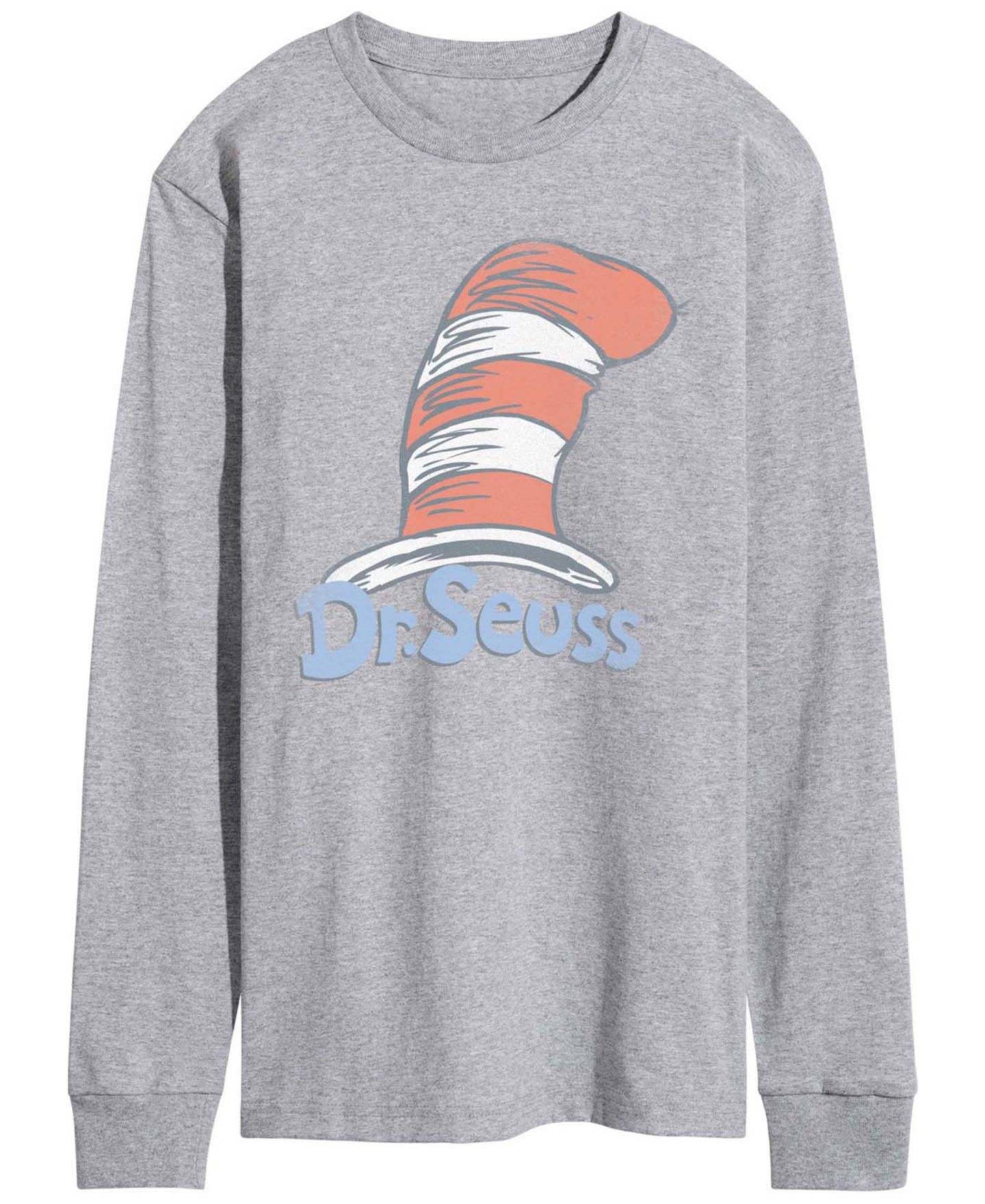 Мужская футболка AIRWAVES Dr. Seuss Logo Vintage Faded Long-Sleeve Graphic, цвет: Меланжевый — фото 1