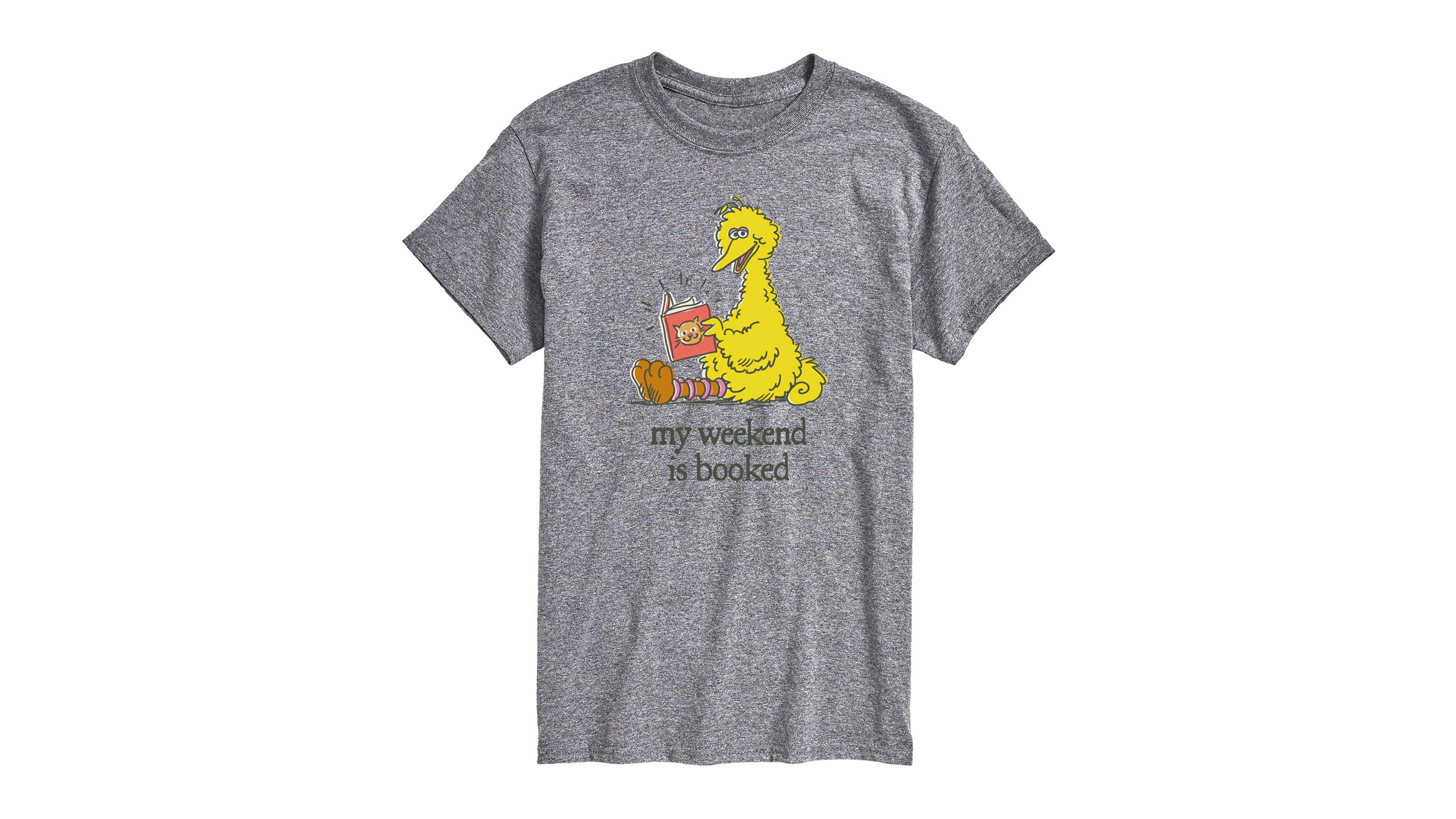 Airwaves Men's Sesame Street Weekend Is Booked Short-Sleeve Graphic T-Shirt