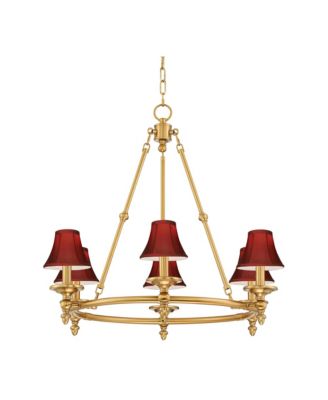 Hartley 28 Inch Wide 6-Light Chandelier with Shades