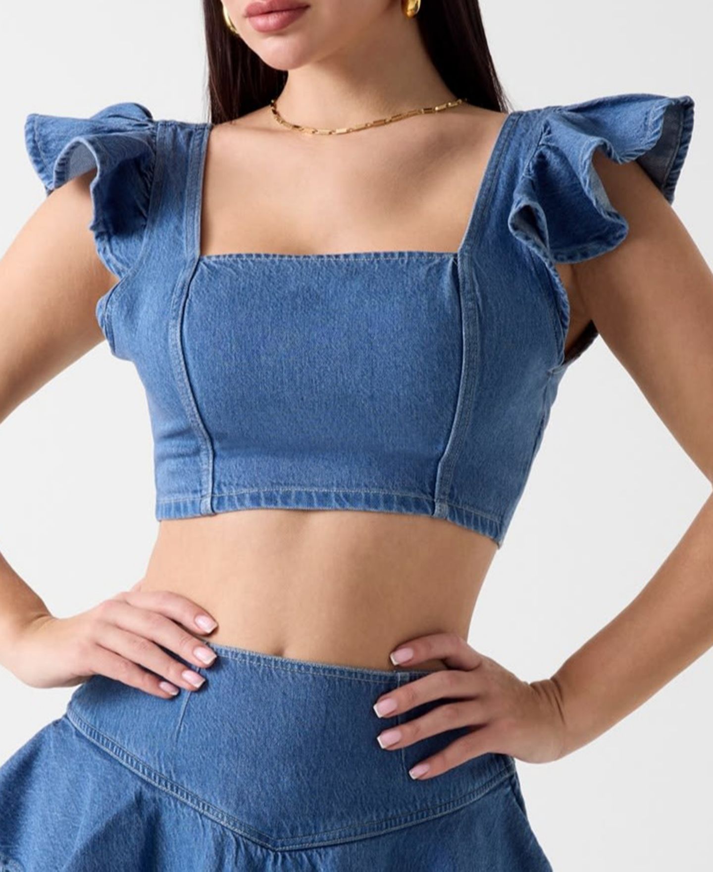 Женский топ GUESS Leah Crop Top, цвет: Holland — фото 3