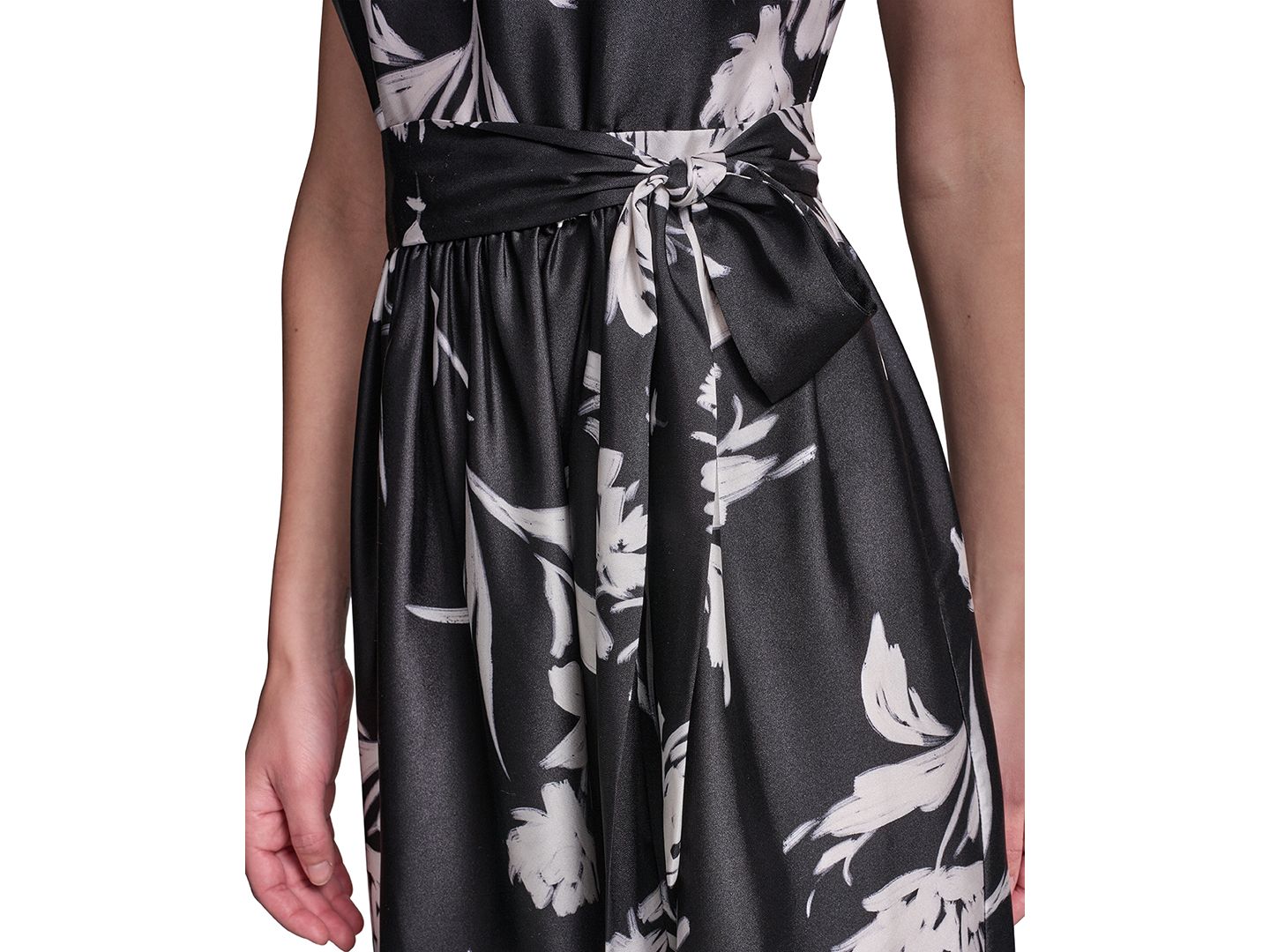 Женское платье KARL LAGERFELD PARIS Belted Midi, цвет: Индиго — фото 4