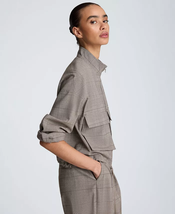 Women's Drawcord Flap Pocket Windbreaker Jacket - thumbnail 4