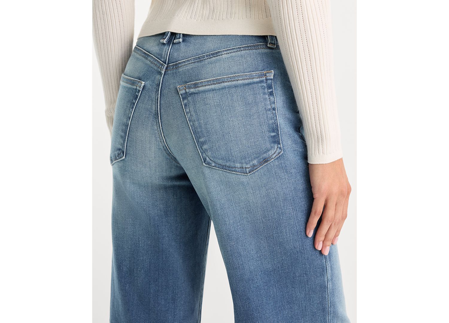 Women's Soft Tech Good Waist Palazzo Ankle Jeans