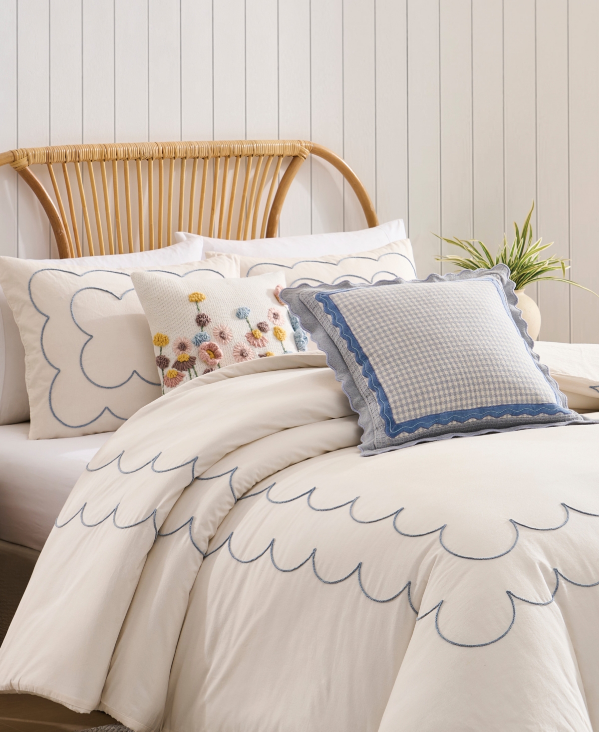Peri Home Daydream Scallop 3-Piece Duvet Cover Set