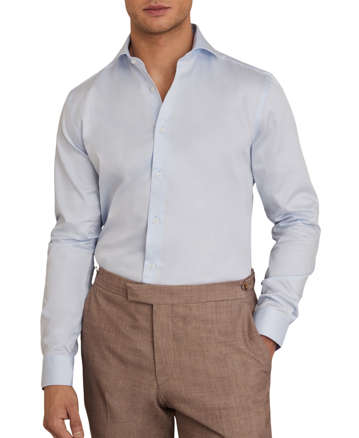 Reiss Men's Storm Regular-Fit Cotton-Twill Two-Fold Shirt