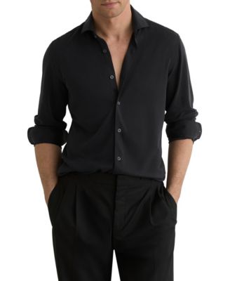 Men's Davaro Regular-Fit Stretch-Modal Cutaway-Collar Shirt