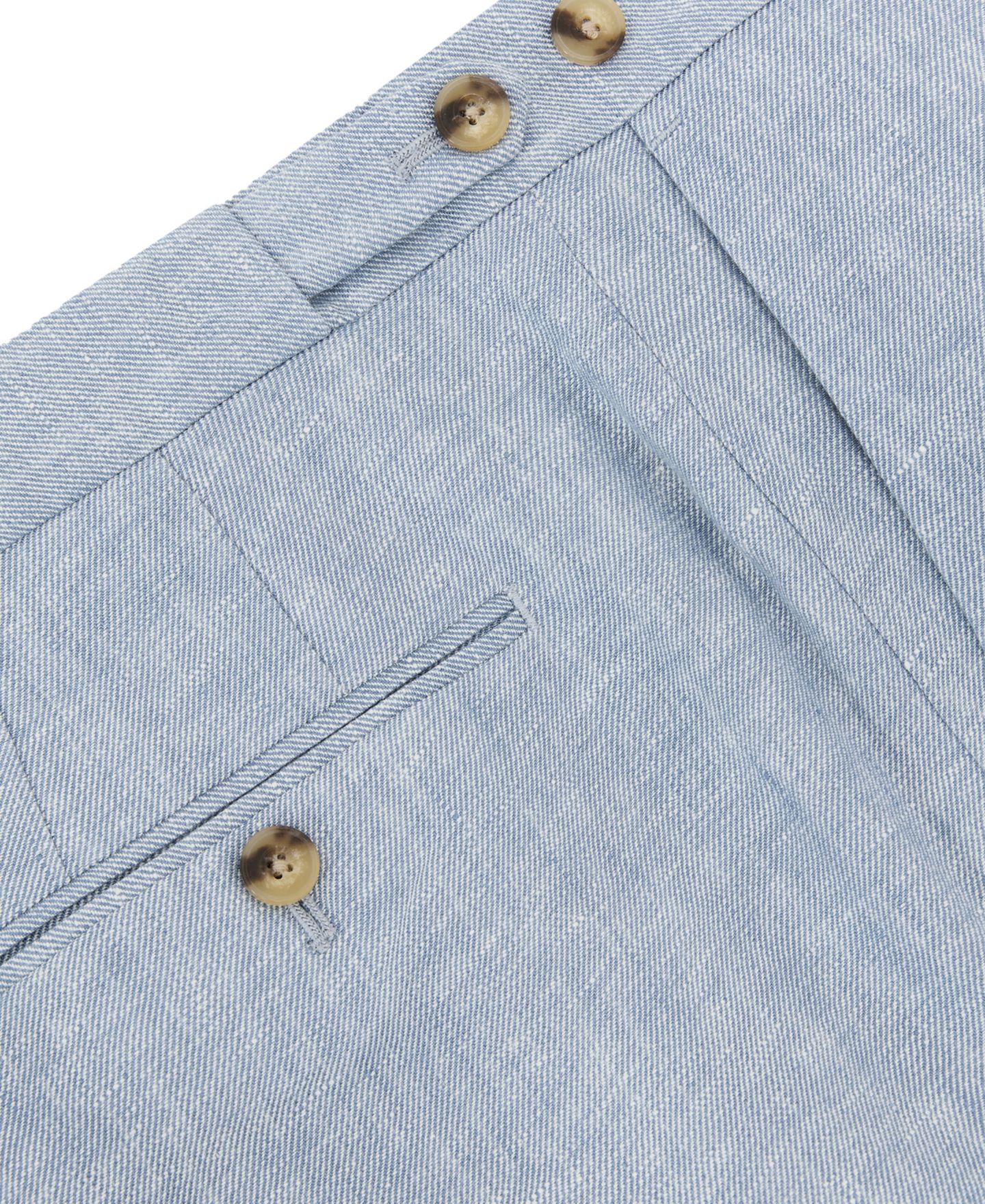 Мужские брюки REISS Atlantic Tailored-Fit Linen-Twill Suit, цвет: Мягкий синий — фото 5