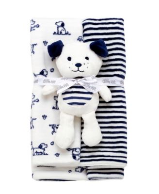 Little Me Baby Puppy Lovey and Blanket 2-Piece Set - BlackWhite 25$