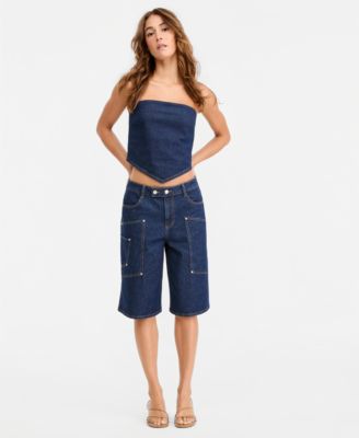 Women's Denim Cargo Shorts