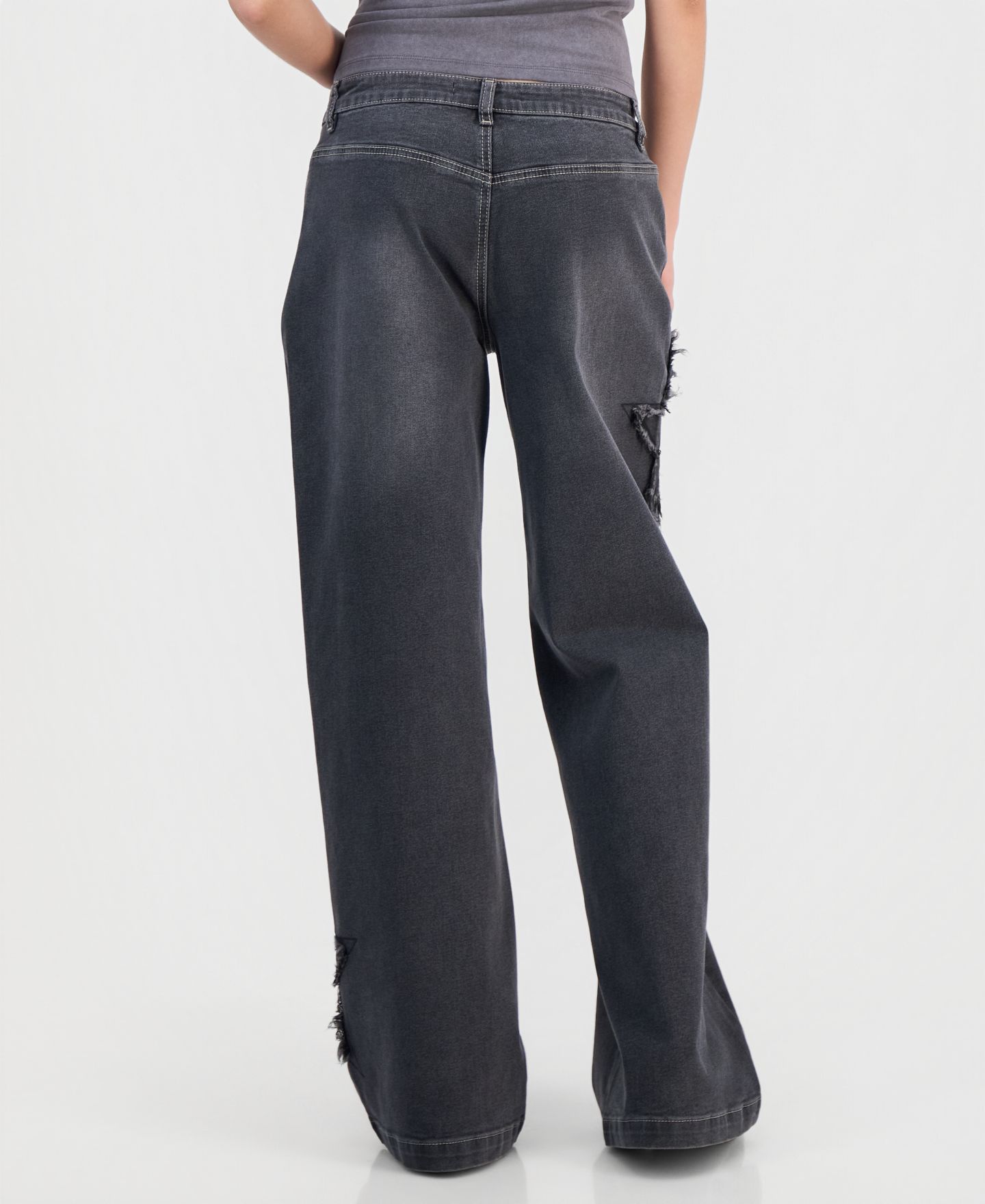 Женские джинсы Madden Girl Juniors' Star Patch High Rise Wide Leg — фото 2