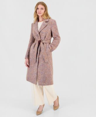 Women's Single-Breasted Multi-Sequin Wrap Coat