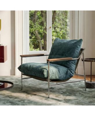 Modern Single Reading Accent Chair, Comfy Chenille Sofa Chair, Corner Balcony Armchair, Metal Frame, for Living Room Bedroom Home Belcony