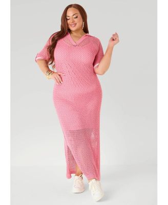 Women's Open Knit Maxi Dress