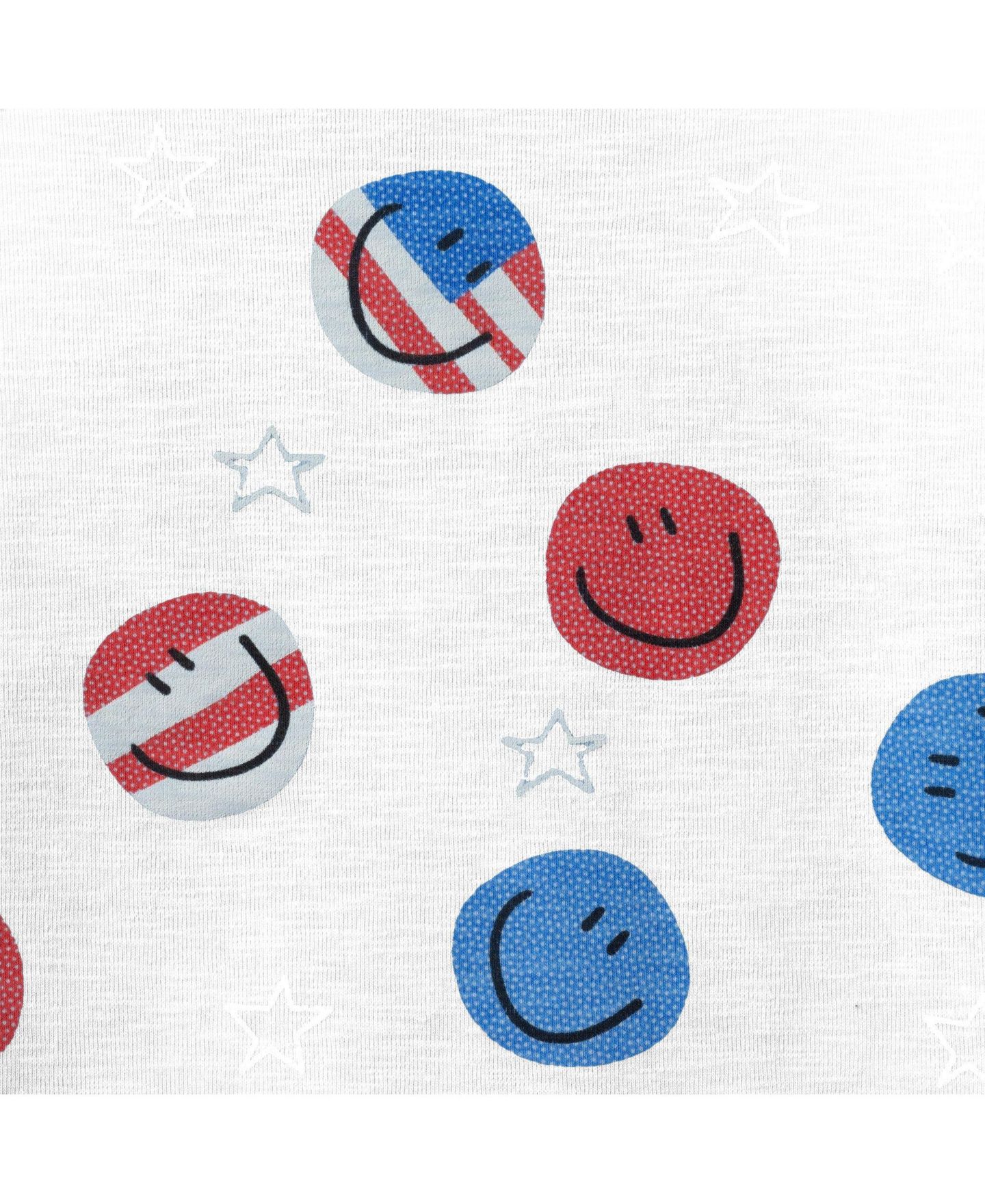 Футболка Andy & Evan Patriotic Smiles Short Sleeve для мальчиков-малышей, цвет: Синий — фото 3