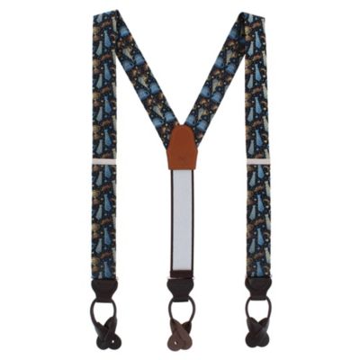 Men's Father Knows Best Silk Button End Suspenders