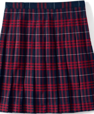 Girls Plaid Pleated Skirt Below the Knee