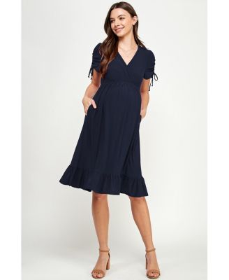 navy blue maternity dress for baby shower Blue Baby Shower Dresses  Sky, Navy & Dusty Blue Styles