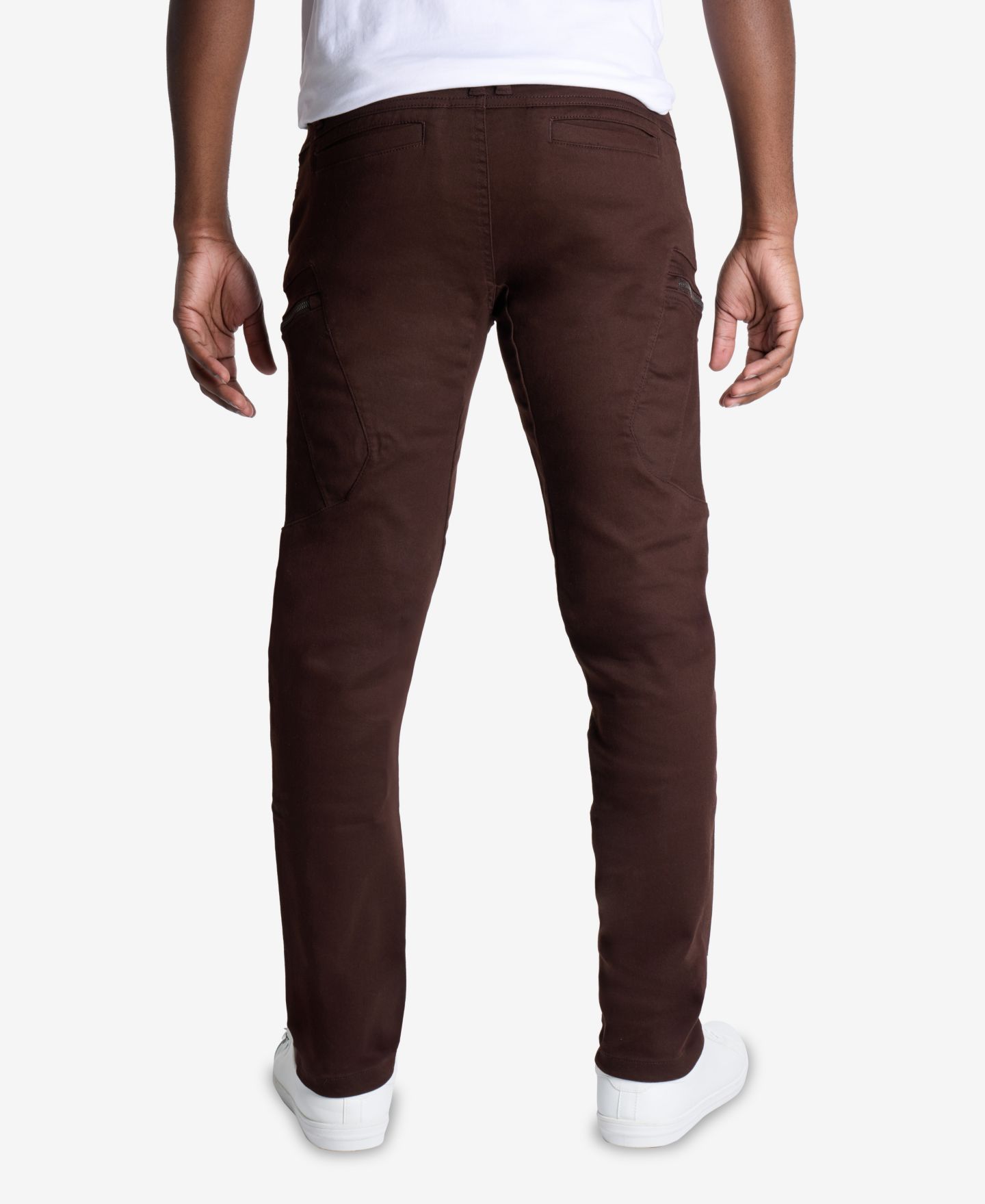Мужские брюки XRAY Slim-Fit Stretch Twill Cargo, цвет: Шоколадный — фото 2