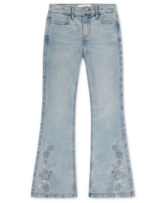Girls' 7-16 Floral Trail Flare-Leg Jeans