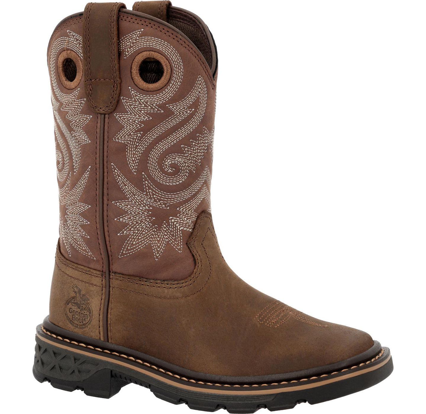 Детские ботинки GEORGIA BOOT Big Kid's Carbo-Tec FLX Pull-On Boot, цвет: Коричневый — фото 1