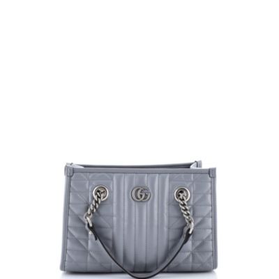 Small GG Marmont Aria Chain Shopping Tote Mixed Matelasse Leather