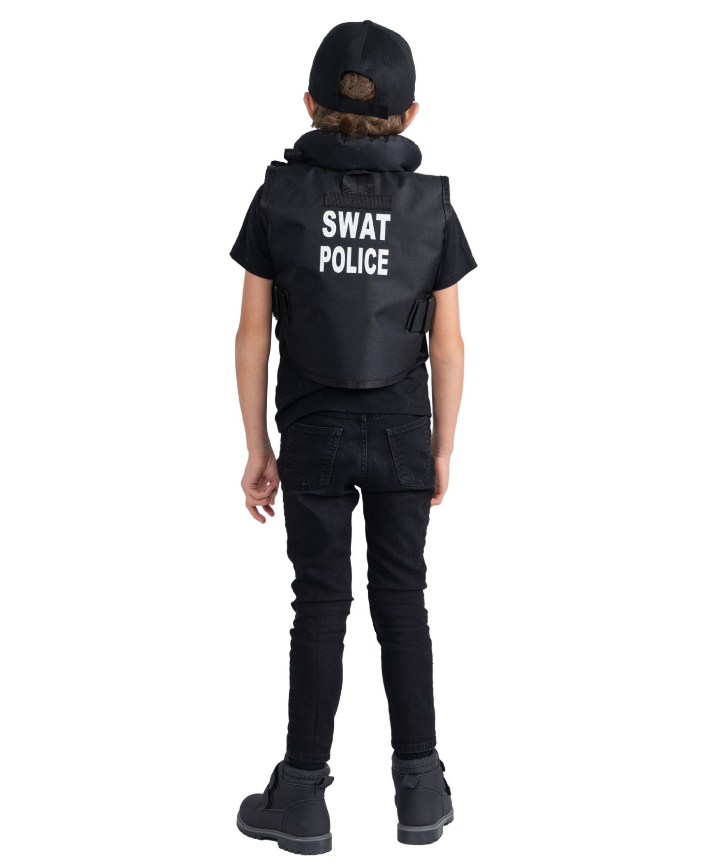 Детские игрушки Dress Up America Swat Police Vest and Cap, 2-Piece Set, Ages 2+, цвет: Чёрный — фото 2