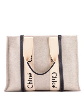 Large Woody Tote Canvas with Leather